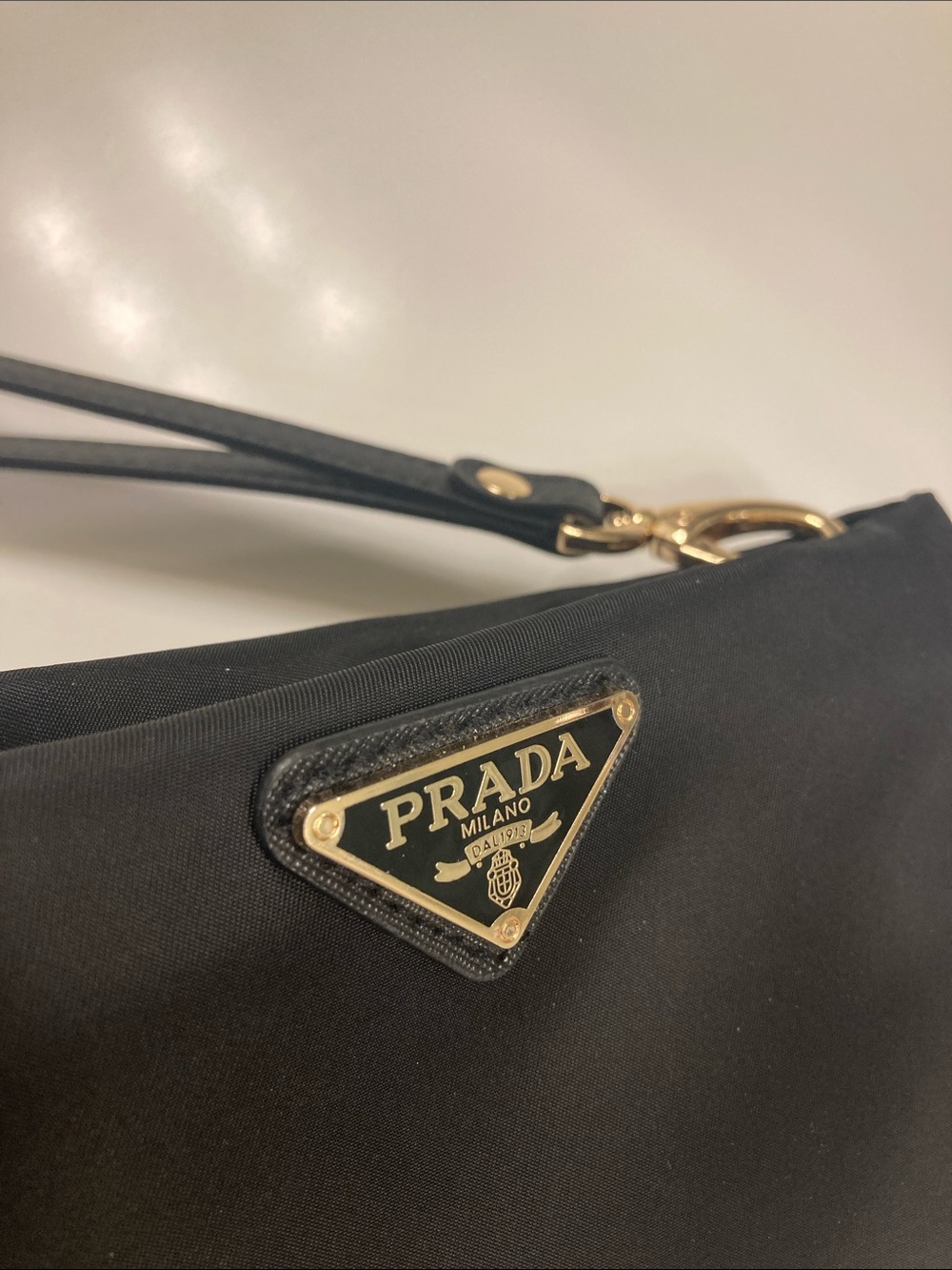 Prada Black Women's pouch Bag with Gold Hardware - Picture 3 of 12
